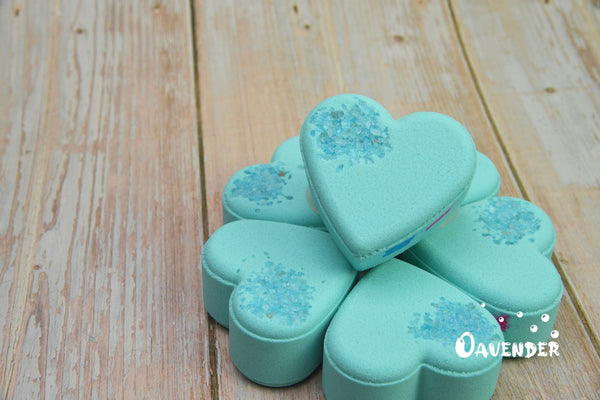 Aqua Heart Bath Bomb